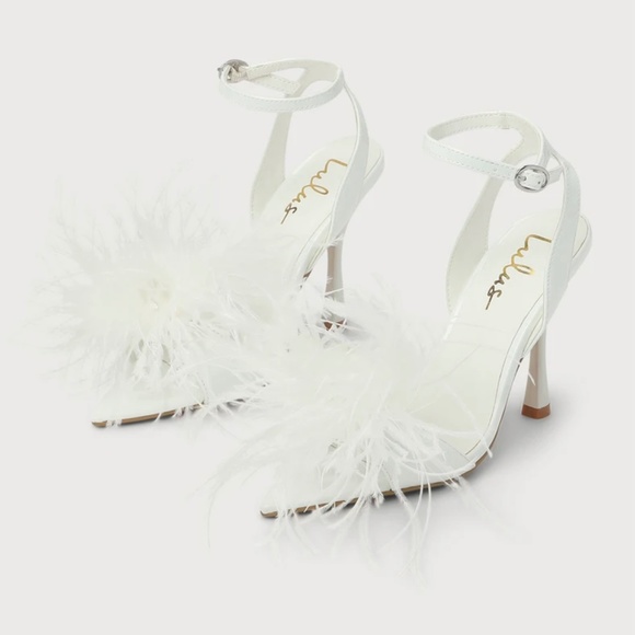 Lulu's feather embellished heels - Picture 4 of 8